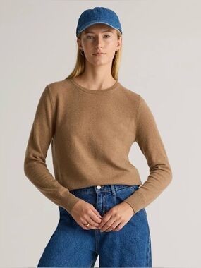 CASHMERE Quince Mongolian Crewneck Sweater - Teak